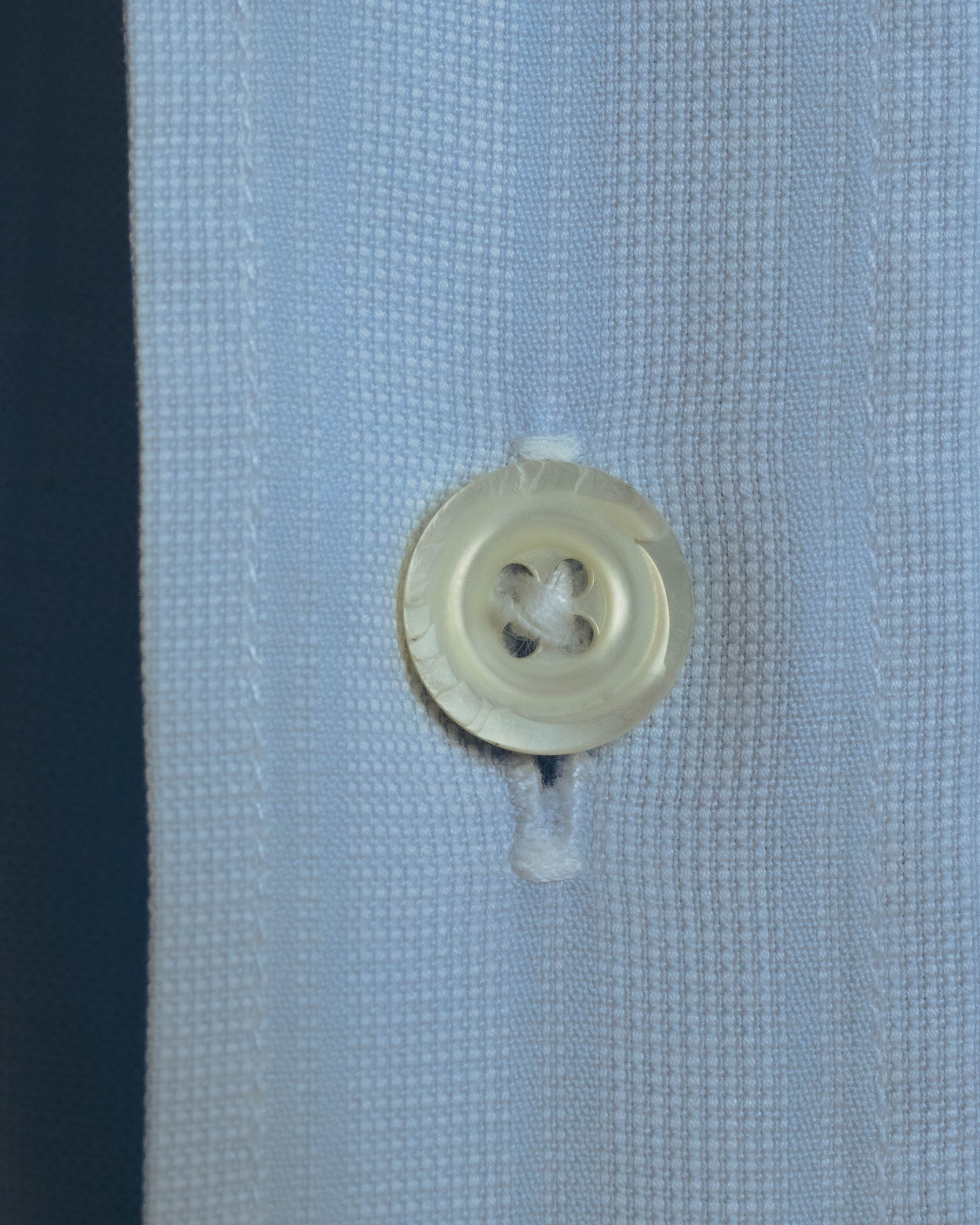 "Hermès" Vintage subtly woven cotton dress shirt