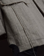 "Dolce & Gabbana" Raw edge frayed linen tailored jacket