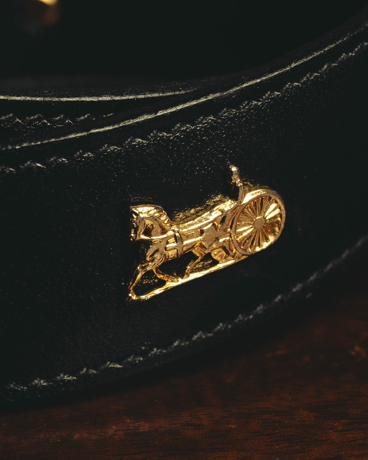 "CELINE" 90's-00's Classic horse carriage waist belt