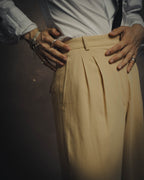 –SPECIAL– “HERMÈS” 90’s silk-lined wool wide trousers