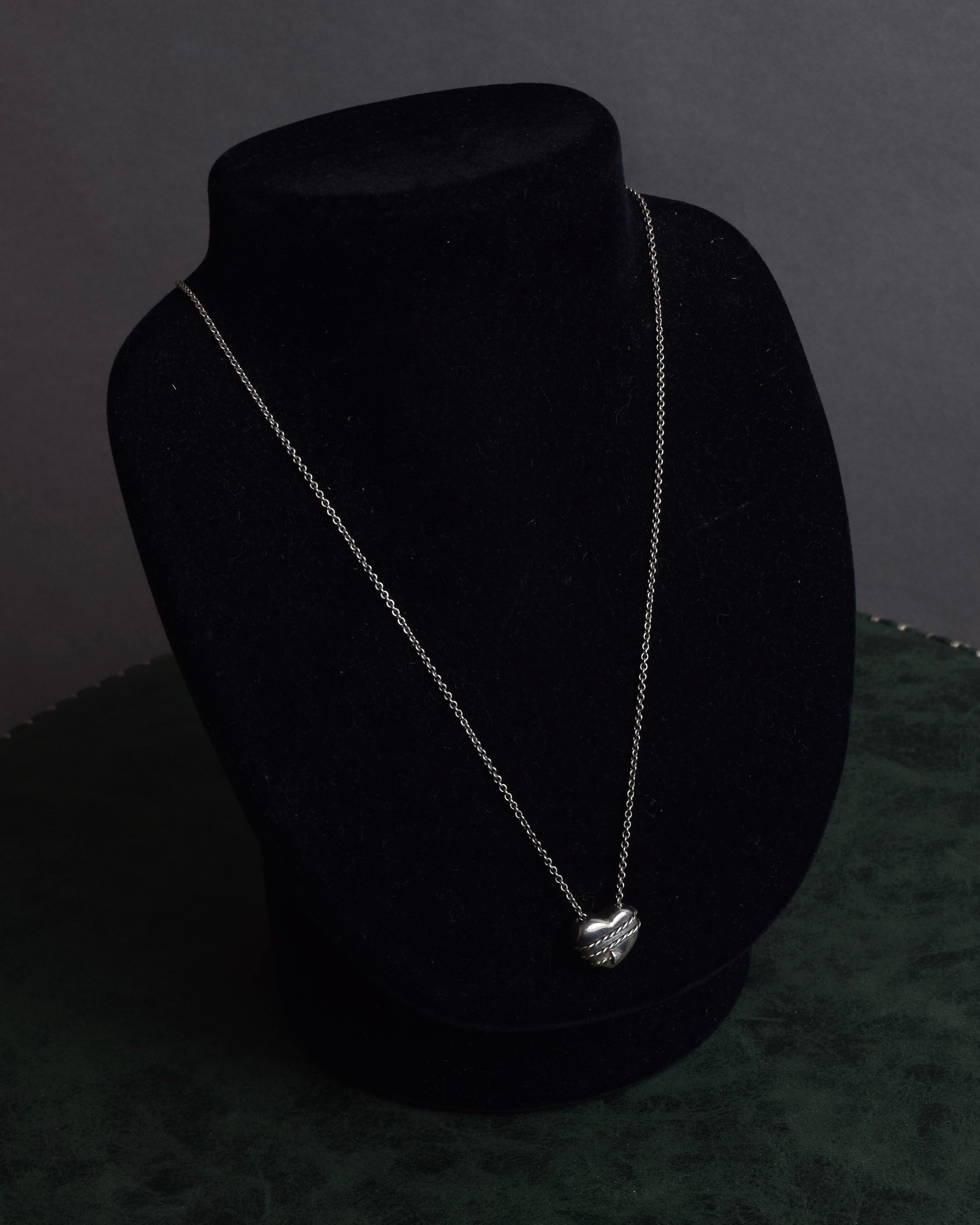 "Tiffany&Co" Heart＆arrow motif silver necklace