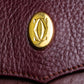 "Cartier" Texture changing bordeaux colored leather shoulder bag