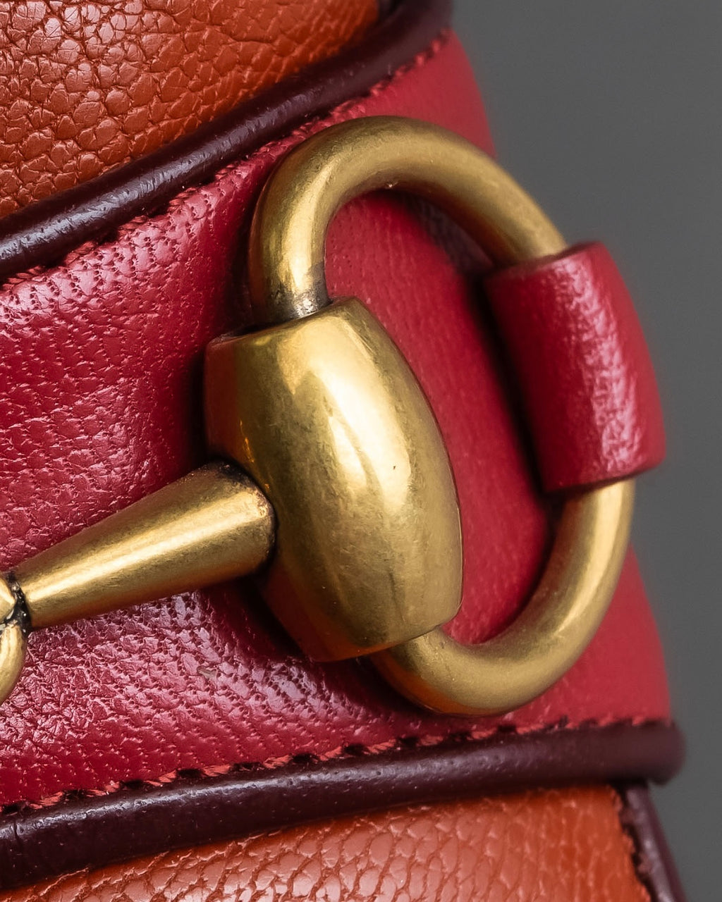 "GUCCI" Multicolor horsebit design heeled loafers