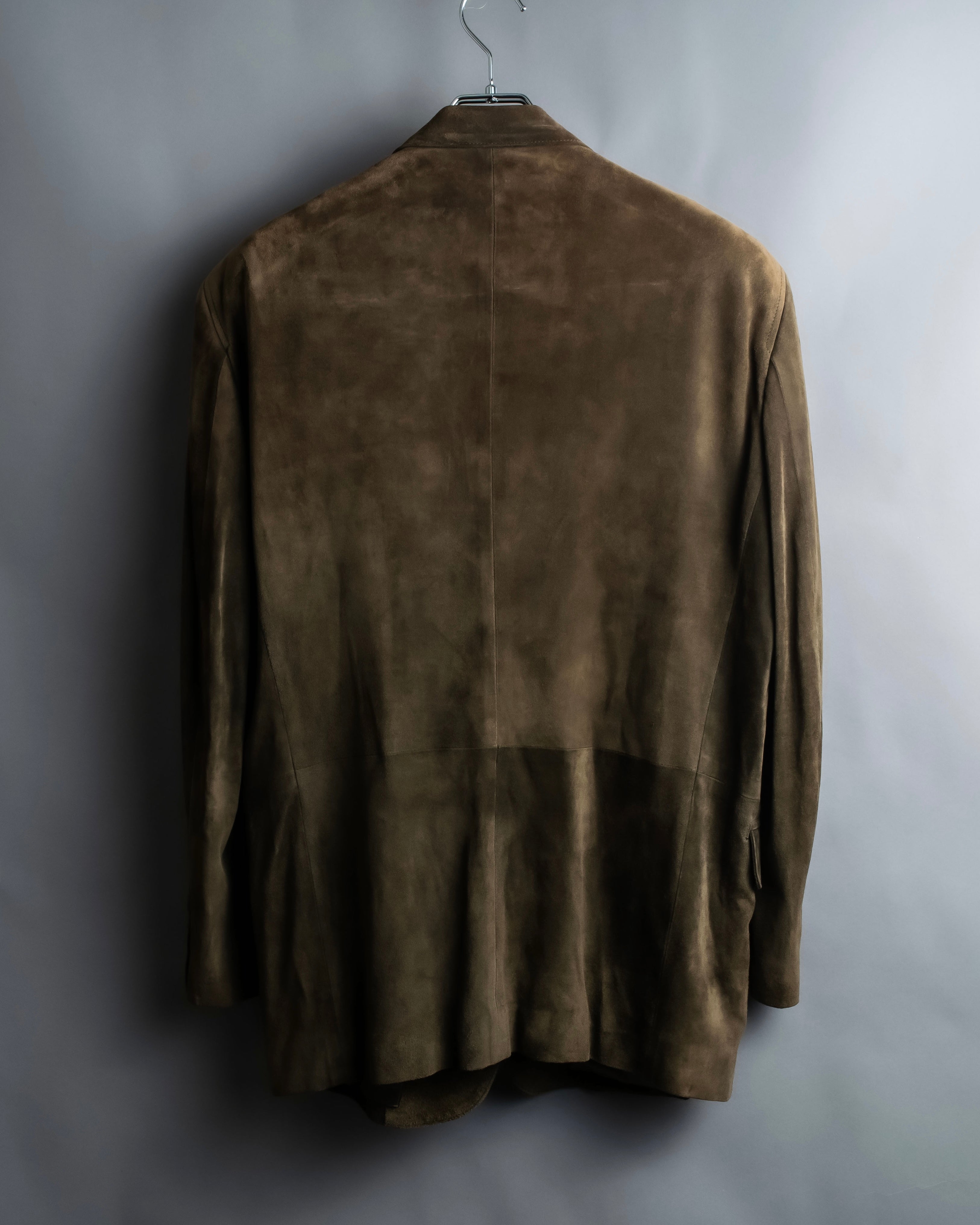 "Christian Dior" Nubuck leather oversized tailored jacket