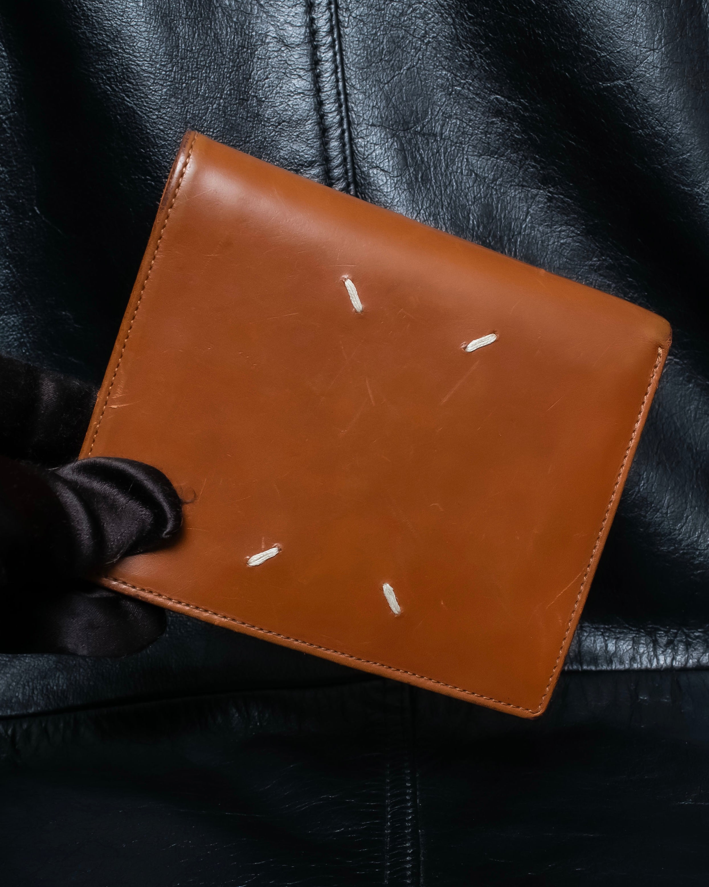 "Maison Margiela" Brown Leather Compact Wallet
