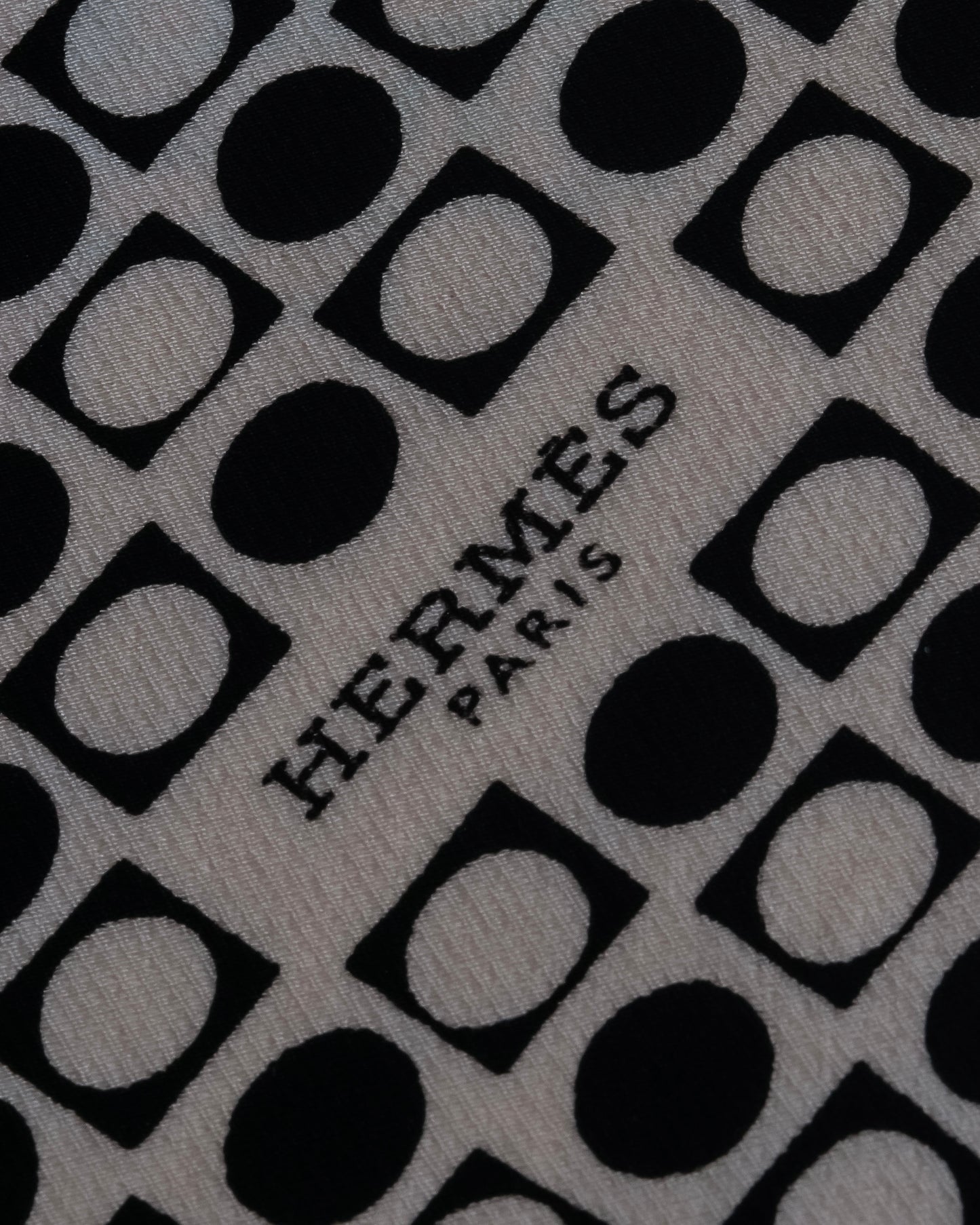 "HERMES" Geometric diamond pattern scarf