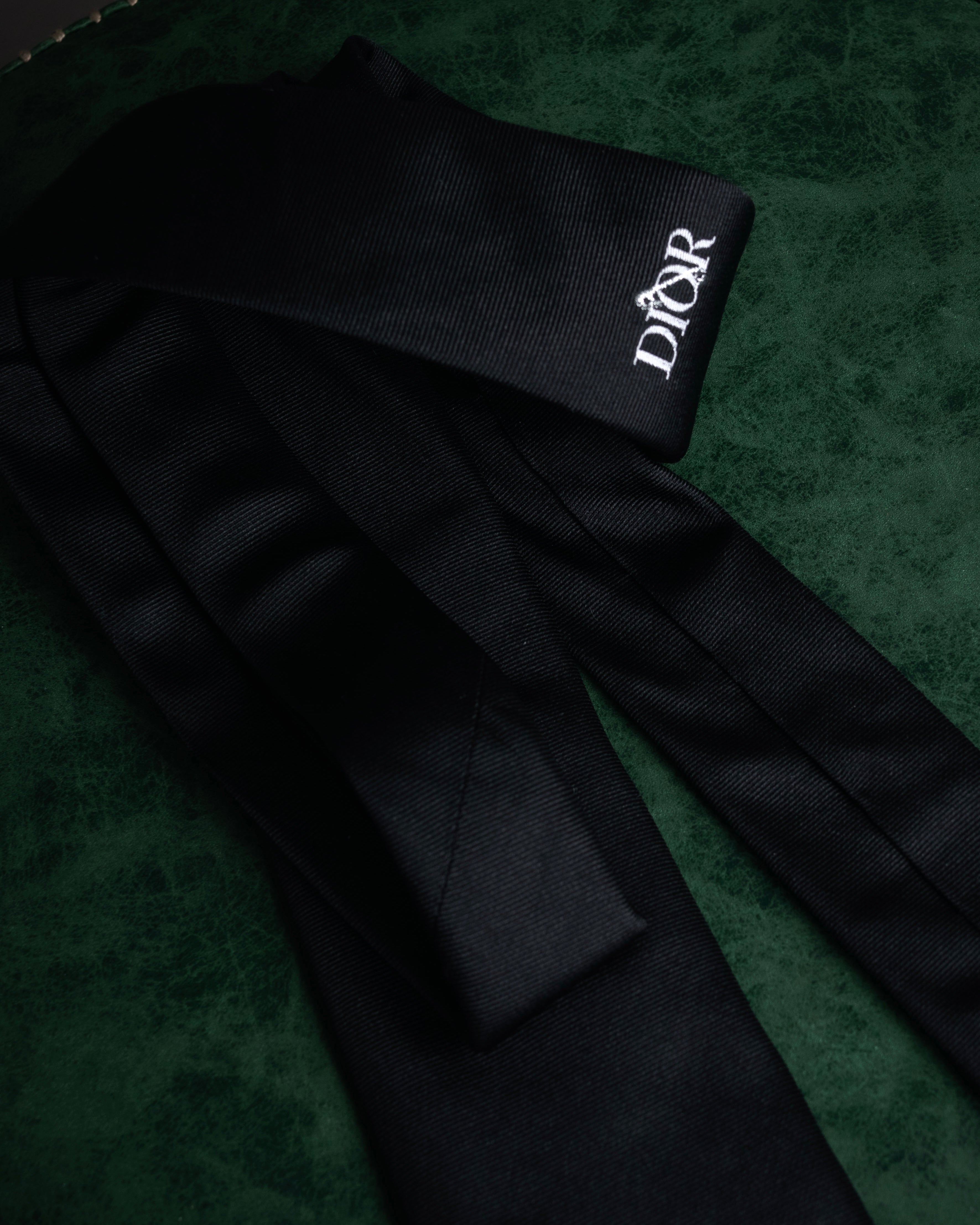 美品❗️ DIOR ディオール HAND MADE NARROW TIE DIOR” 2019- Logo embroidered narrow tie – MOOD