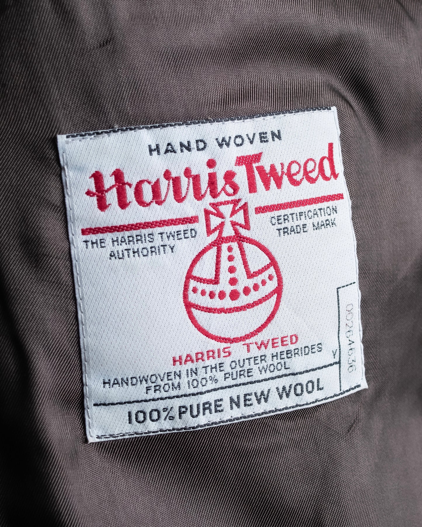 "HARRIS TWEED" Oversized herringbone tailored jacket