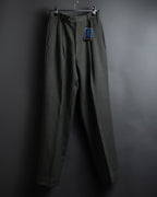 "YVES SAINT LAURENT" Deep pleat tapered wool slacks