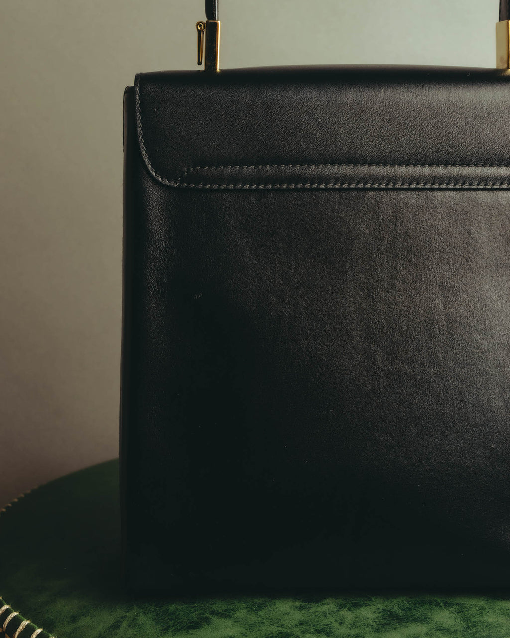 "Salvatore Ferragamo" 90's-00's Structured leather top handle handbag