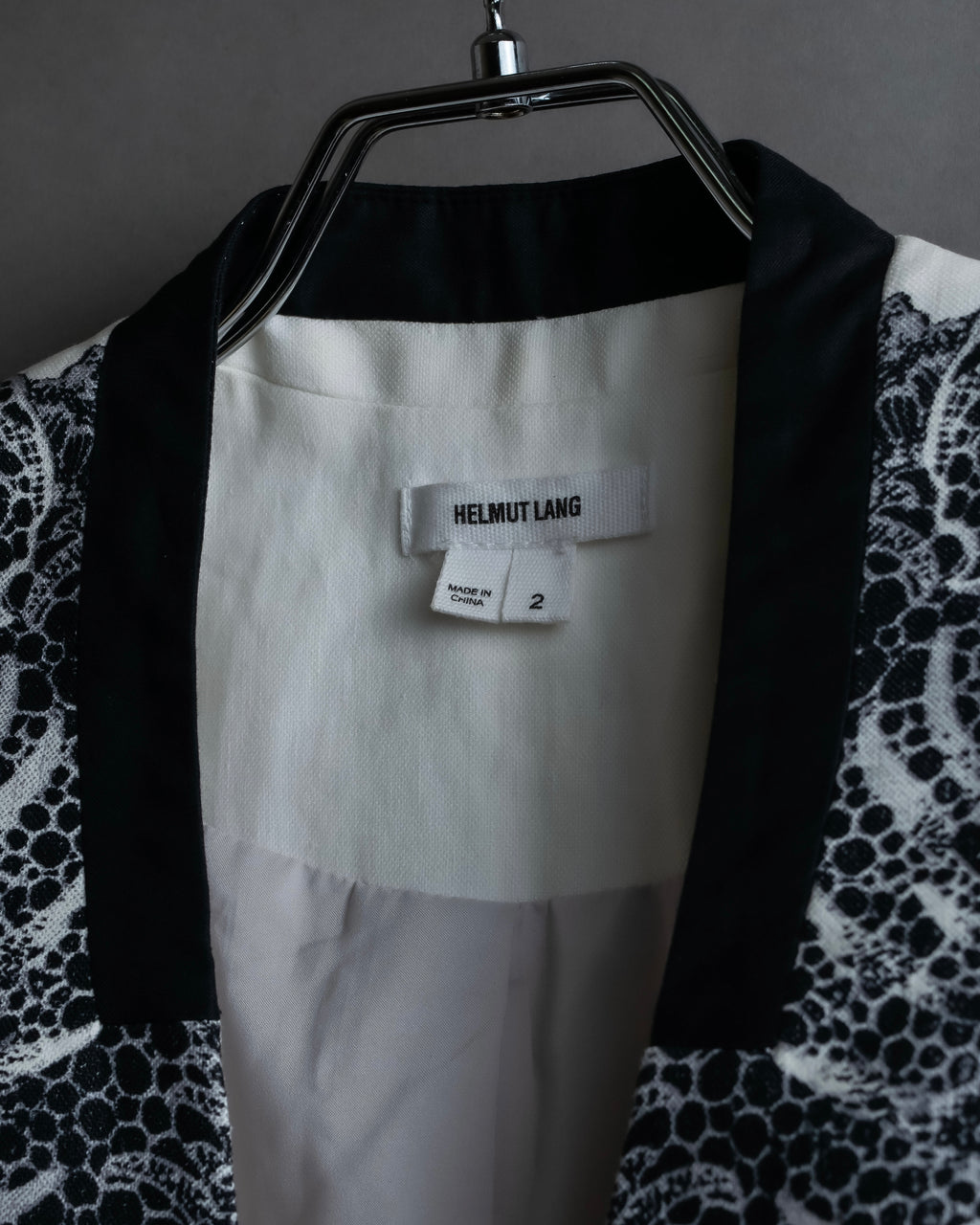 "HELMUT LANG" Seahorse motif design short jacket