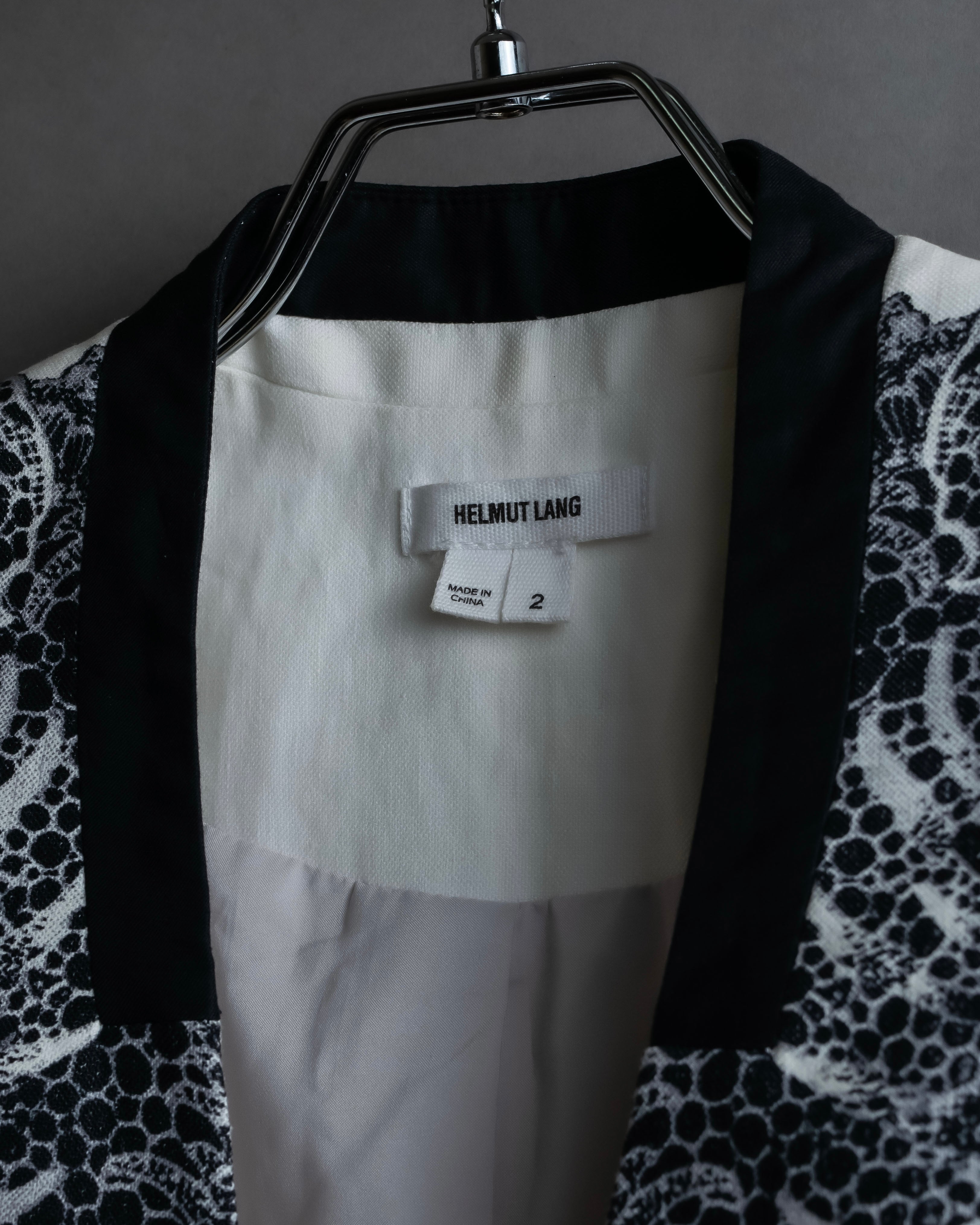 "HELMUT LANG" Seahorse motif design short jacket