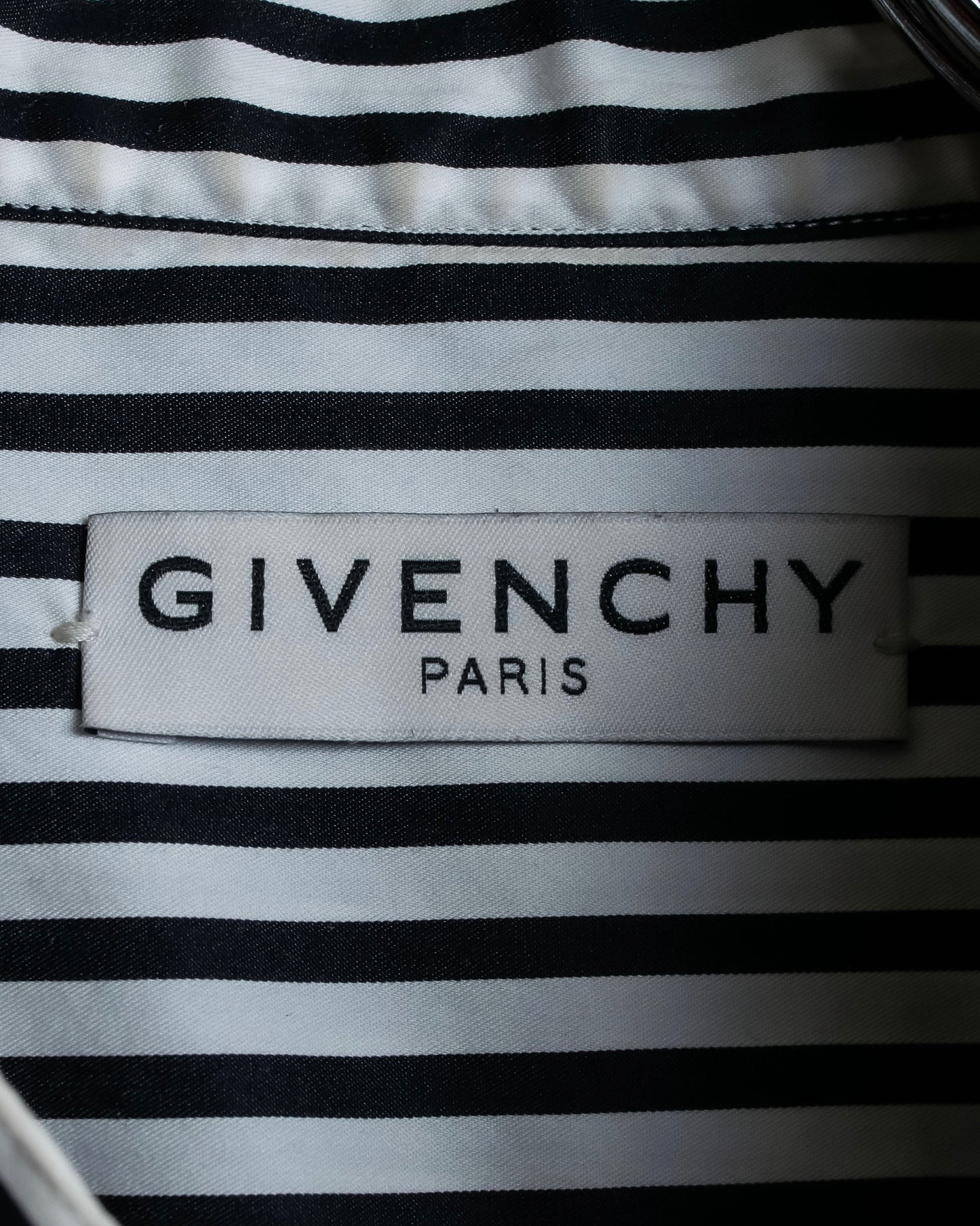 "GIVENCHY" Asymmetrical stripe pattern different thicknesses shirt