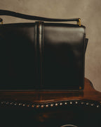 -SPECIAL- "HERMES" 50's Vintage box calf leather shoulder bag