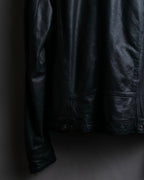 "DIESEL" Oversized stand collar lamb leather jacket