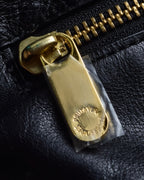 "ADMJ" Gold clasp grain leather shoulder bag