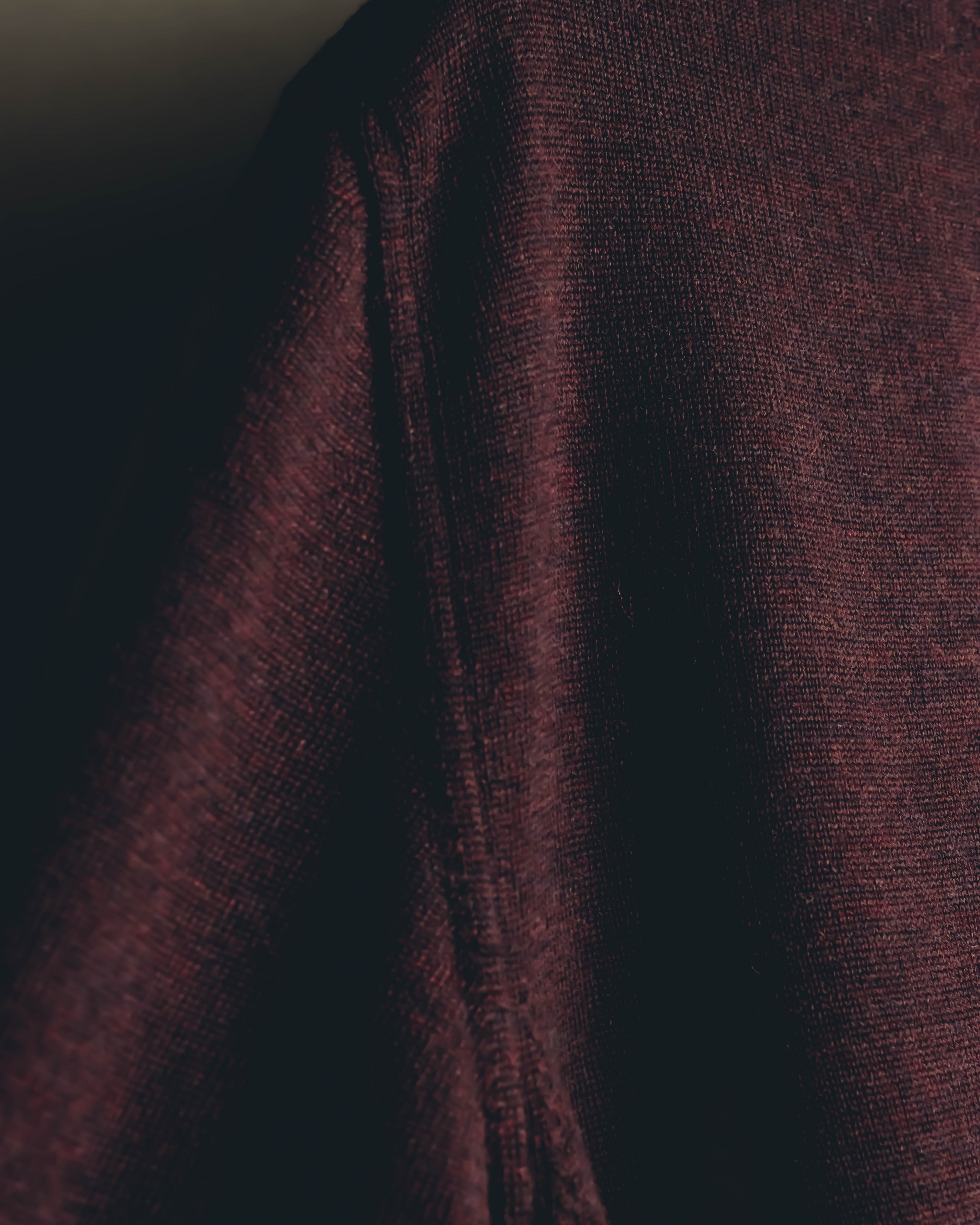 "GUCCI" 90's-00's Deep burgundy v-neck knit sweater