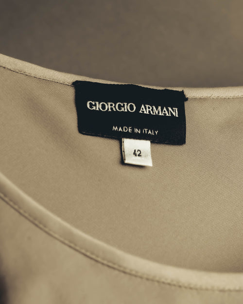 "GIORGIO ARMANI" 90's-00's Draped silk sleeveless top and skirt set