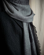 "CHANEL" Logo engraved design cashmere super large stole