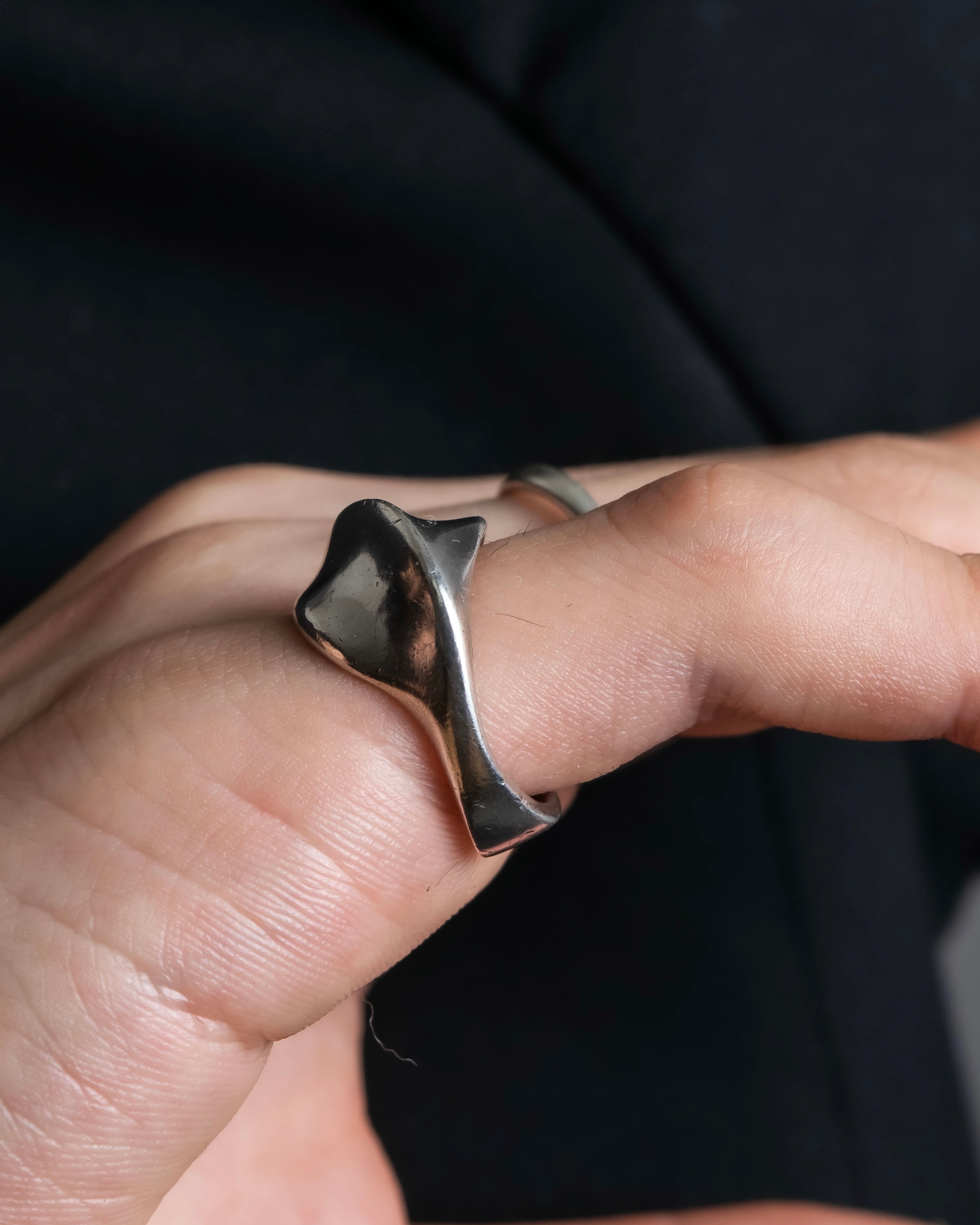 “Georg Jensen” Twisted shape silver ring