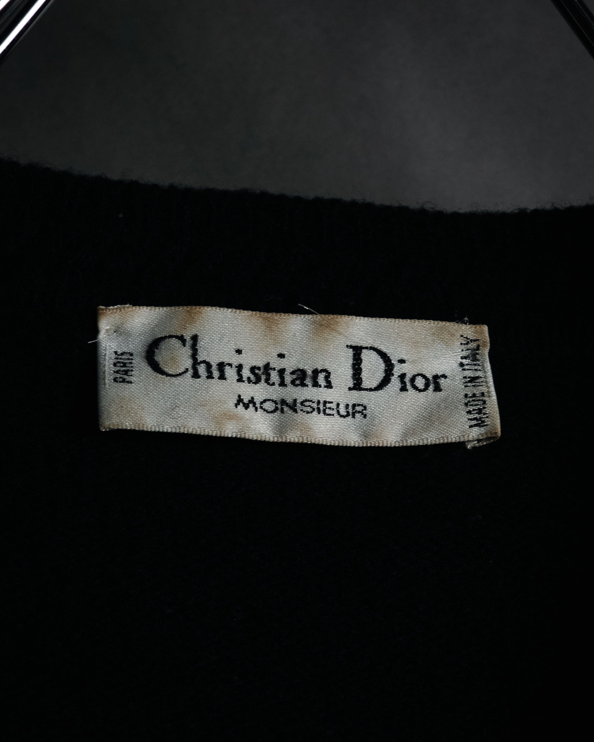 “Christian Dior MONSIEUR” 80’s-90’s Deep v-neck pure wool knit