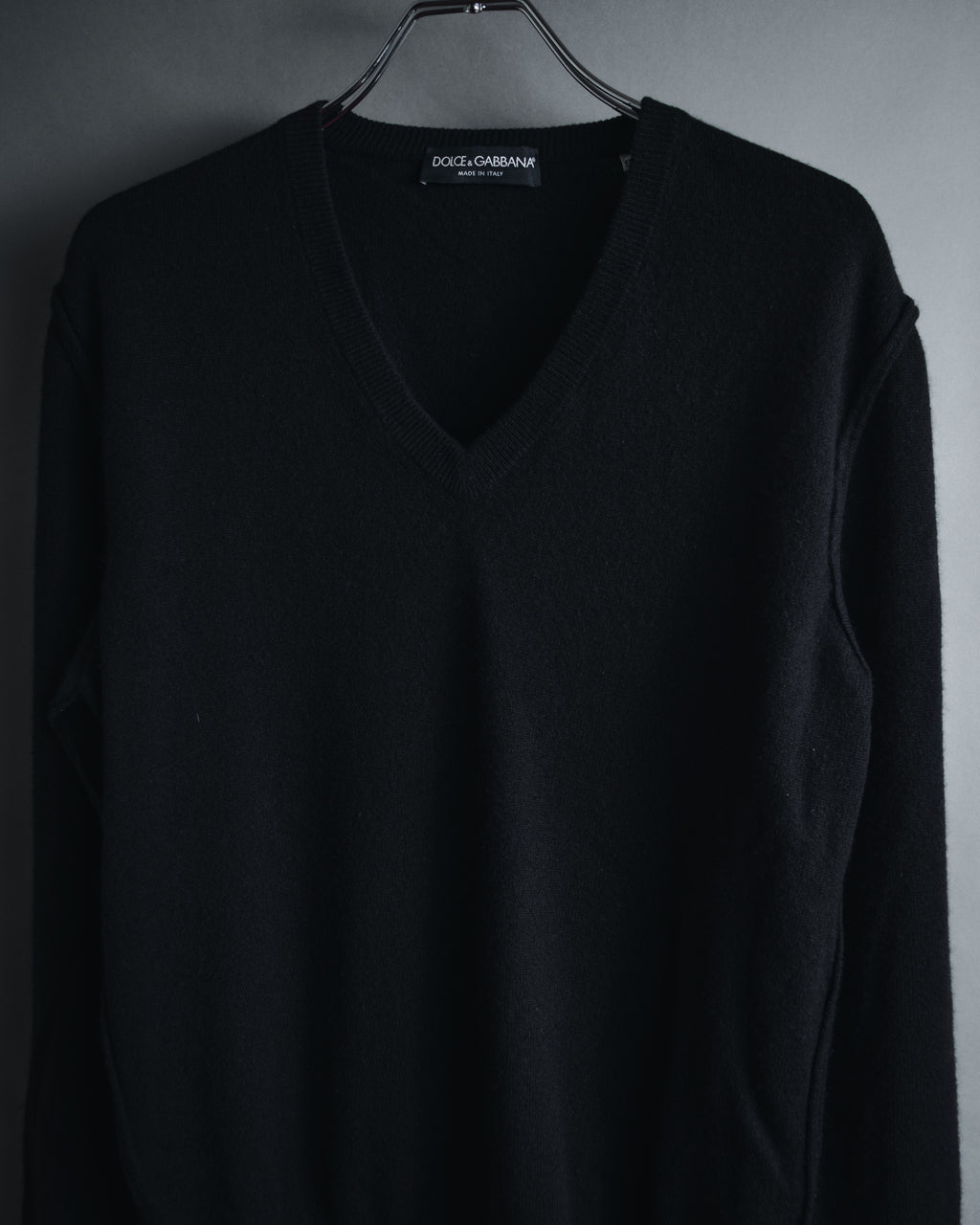 "Dolce & Gabbana" Minimal v-neck fine knit sweater