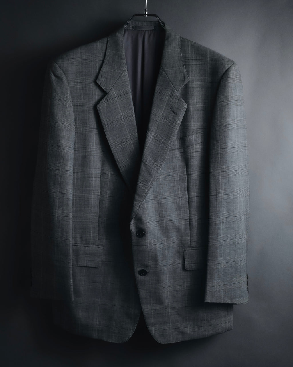 "YVES SAINT LAURENT" 80’s-90’s glen check tailored suit set