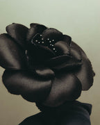 "CHANEL" 80's-early 90's Sculptural camellia brooch