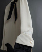 "VALENTINO" Gathered detail ribbon bow tie pullover