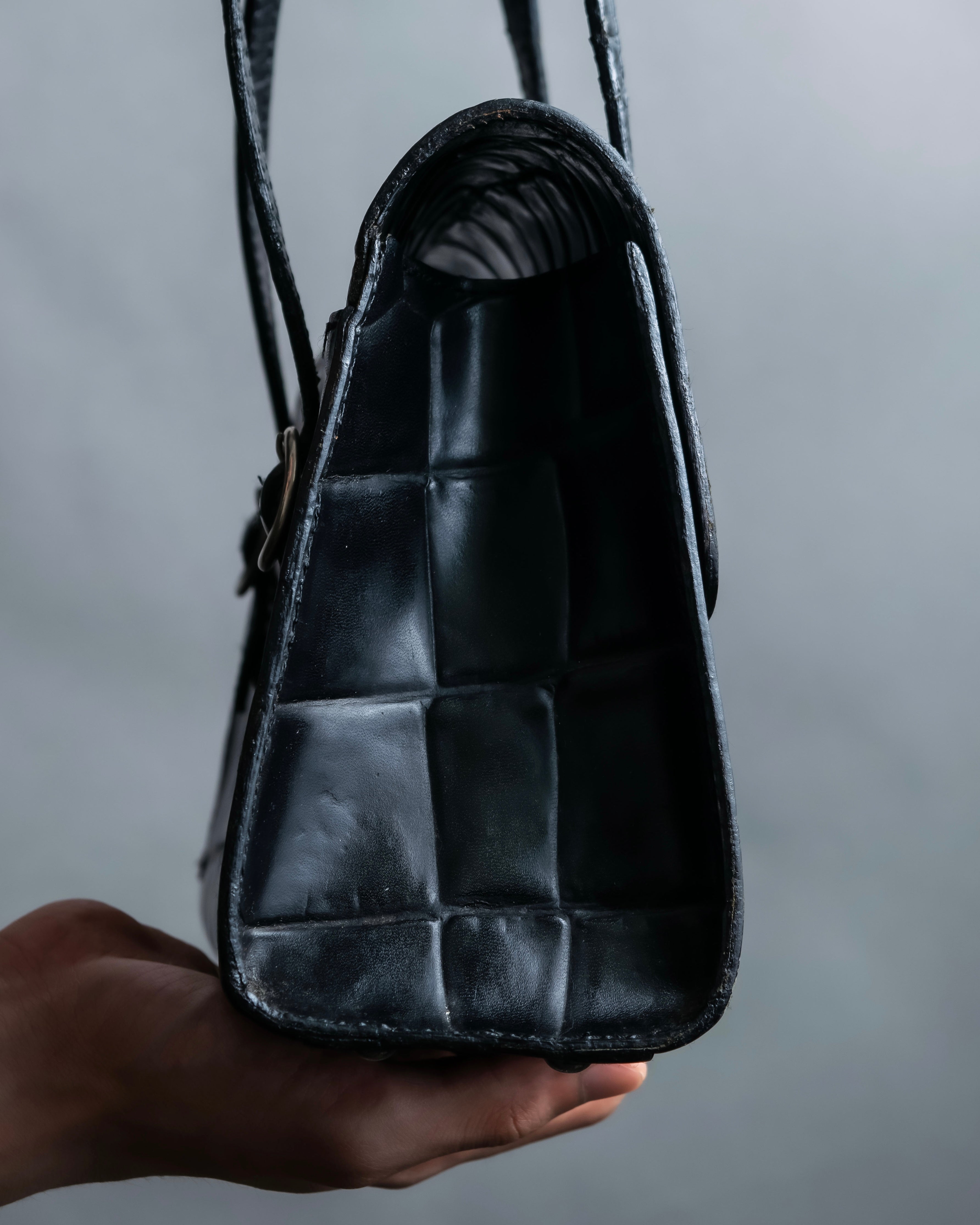 “Jean Paul Gautier” Crocodile-embossed shoulder bag