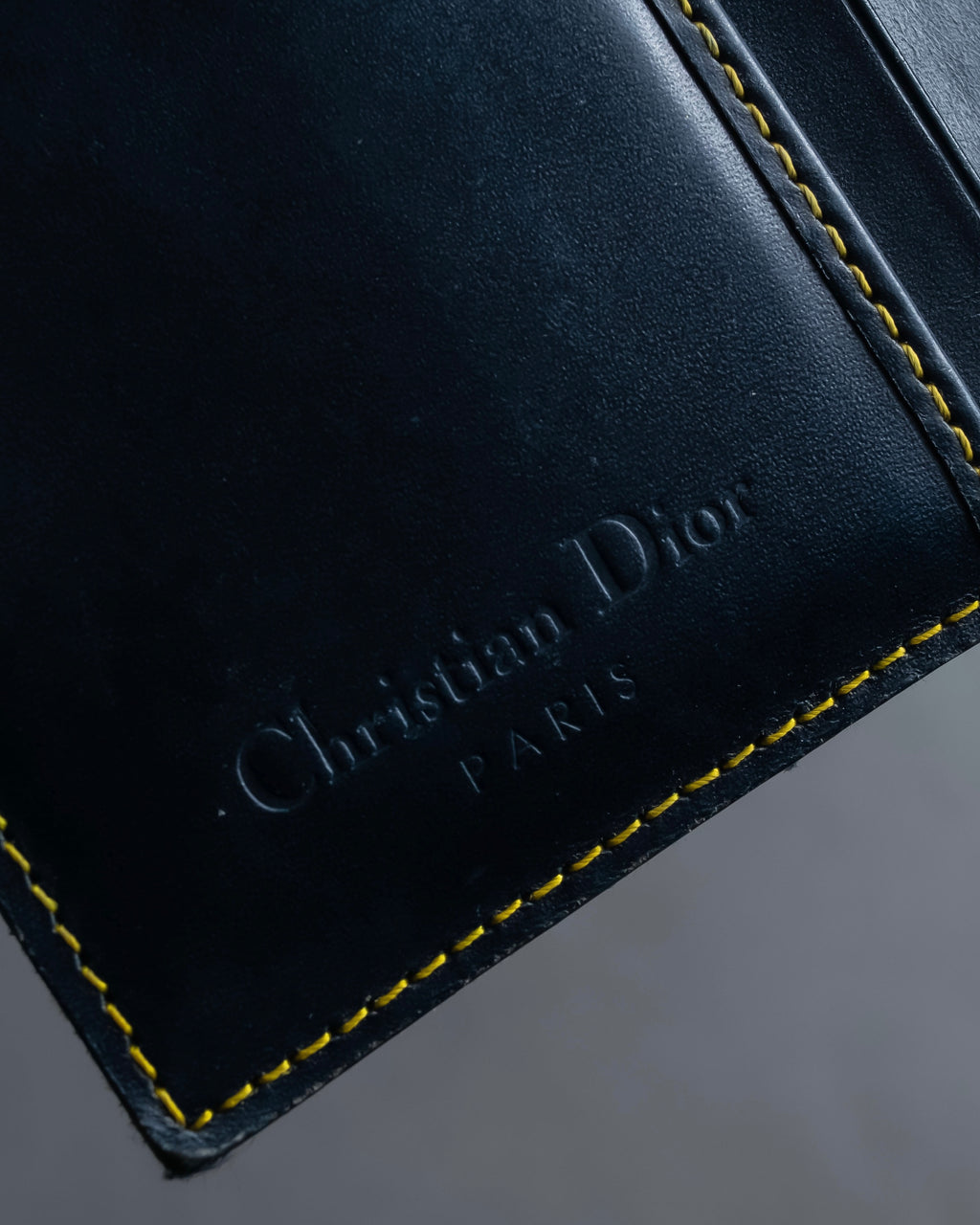 "Christian Dior" Trotter canvas logo engraved long wallet