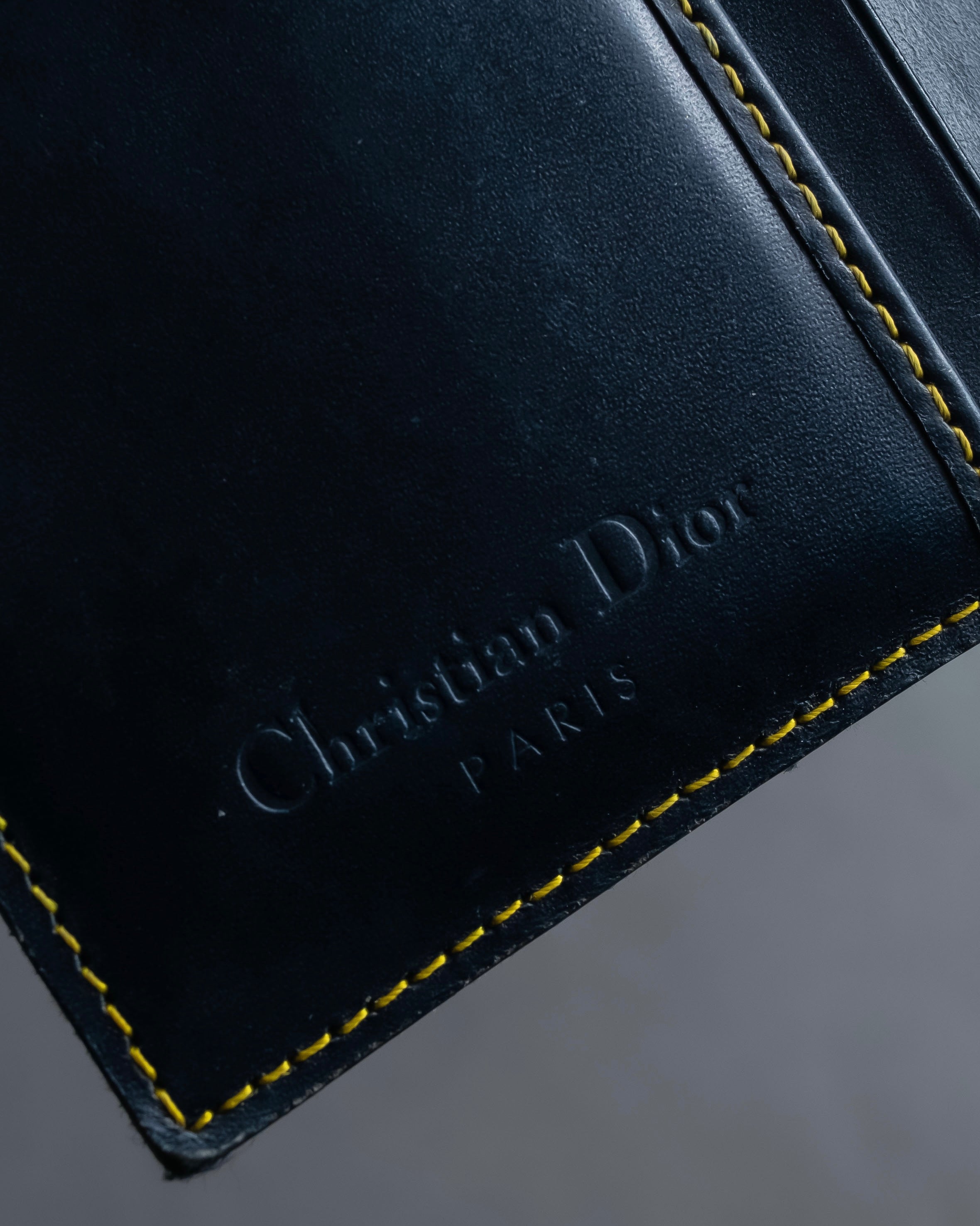 "Christian Dior" Trotter canvas logo engraved long wallet