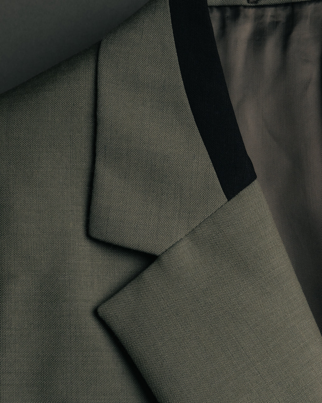 "PRADA" 2012AW Wool-mohair tailored jacket with contrast collar detail