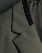 "PRADA" 2012AW Wool-mohair tailored jacket with contrast collar detail