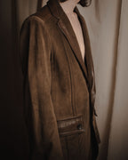 "GUCCI"Mid 2000s suede & smooth leather combination tailored jacket