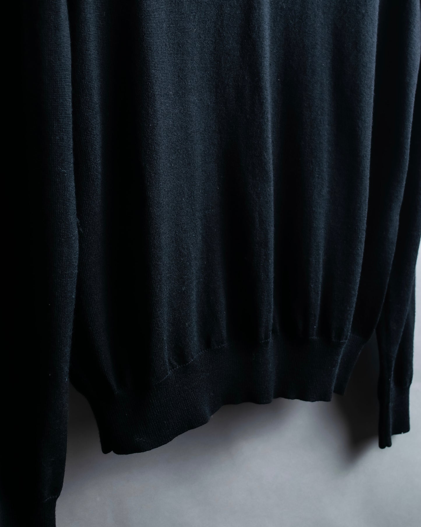 "PRADA" V-neck relaxed wool high gauge knit pullover