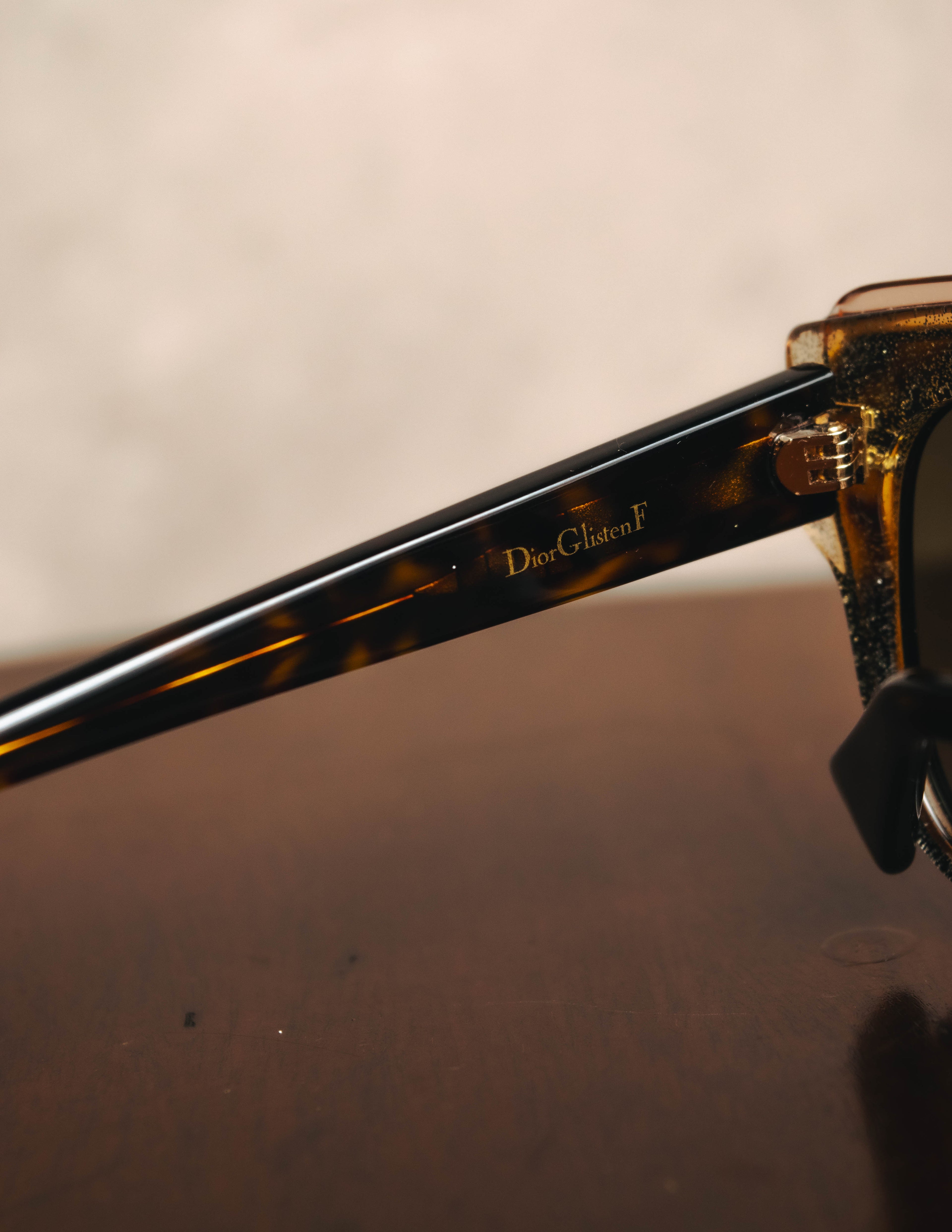 "Christian Dior" 2010's Glittered tortoiseshell sunglasses
