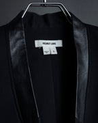 "HELMUT LANG" Leather lapel design, glossy jacket