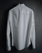 –SPECIAL– "BALENCIAGA" 2005-06’s Round collar chin tab paneled dress shirt
