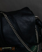 "GUCCI" Bamboo design combination chain shoulder leather bag