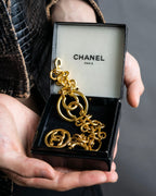 "1993's CHANEL" Coco mark motif gold bracelet