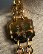 "CELINE" AVENUE MONTAIGNE 38 design gold necklace & belt