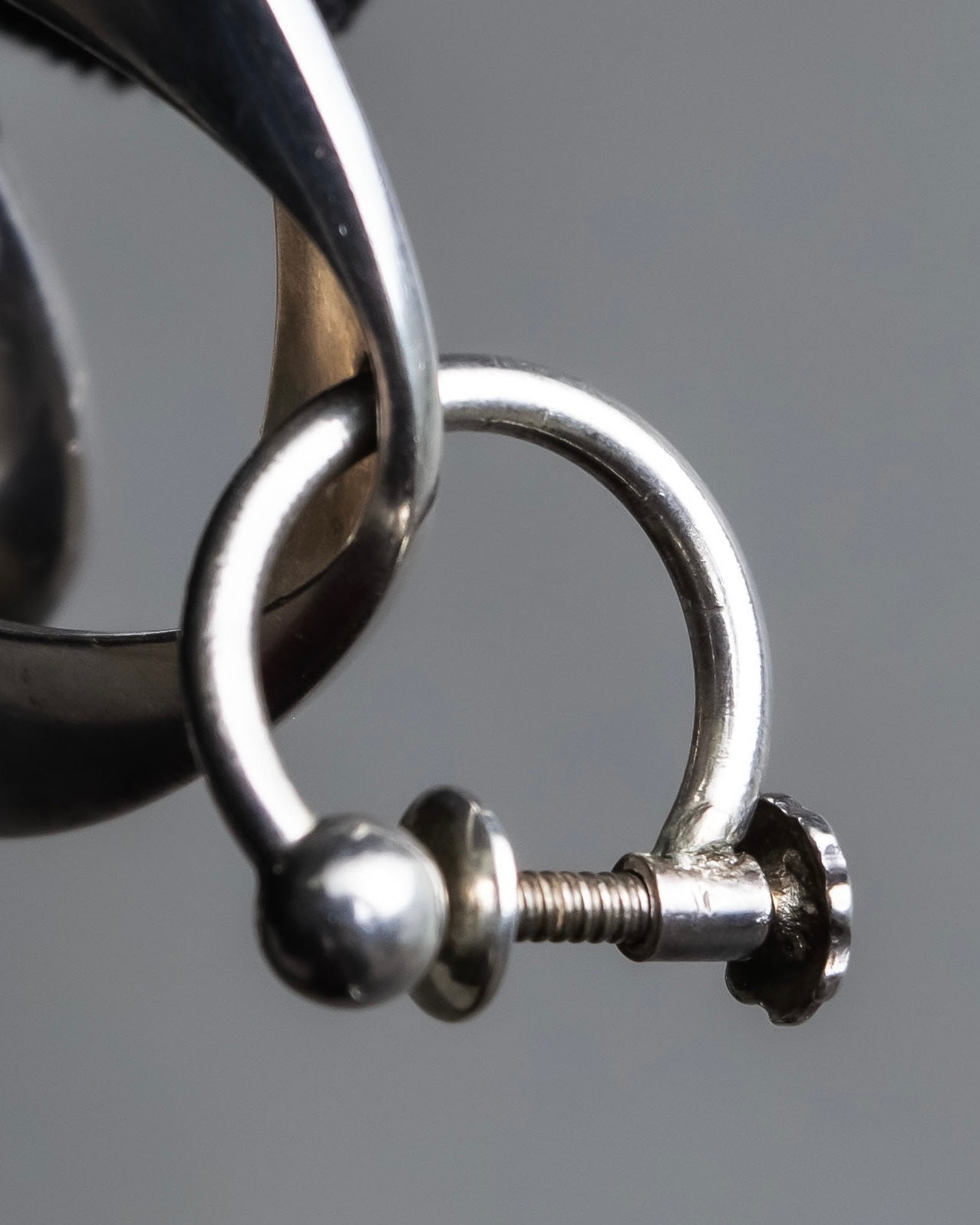 "GEORG JENSEN" Henning Koppel design sculptural silver earring