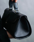 "BURBERRYS" Cylinder shaped leather one handle bag