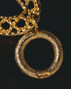 -SPECIAL- “Christian Dior” 70’s-90’s Sculptural openwork gold tone chain bracelet