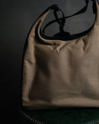 “GUCCI” 90’s-00’s Utility chic canvas shoulder bag with twin pockets