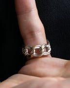 "DIOR" engraved silver ring