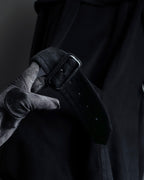 "TORUICHOU" Muffler-style collar military detail coat