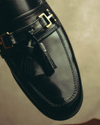 "Yves Saint Laurent" 90's-00's Tassel bit leather loafers
