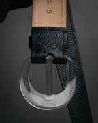 “Maison Margiela” 2016-2022 Clear calendar buckle grained leather belt
